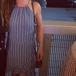 Chambray striped dress